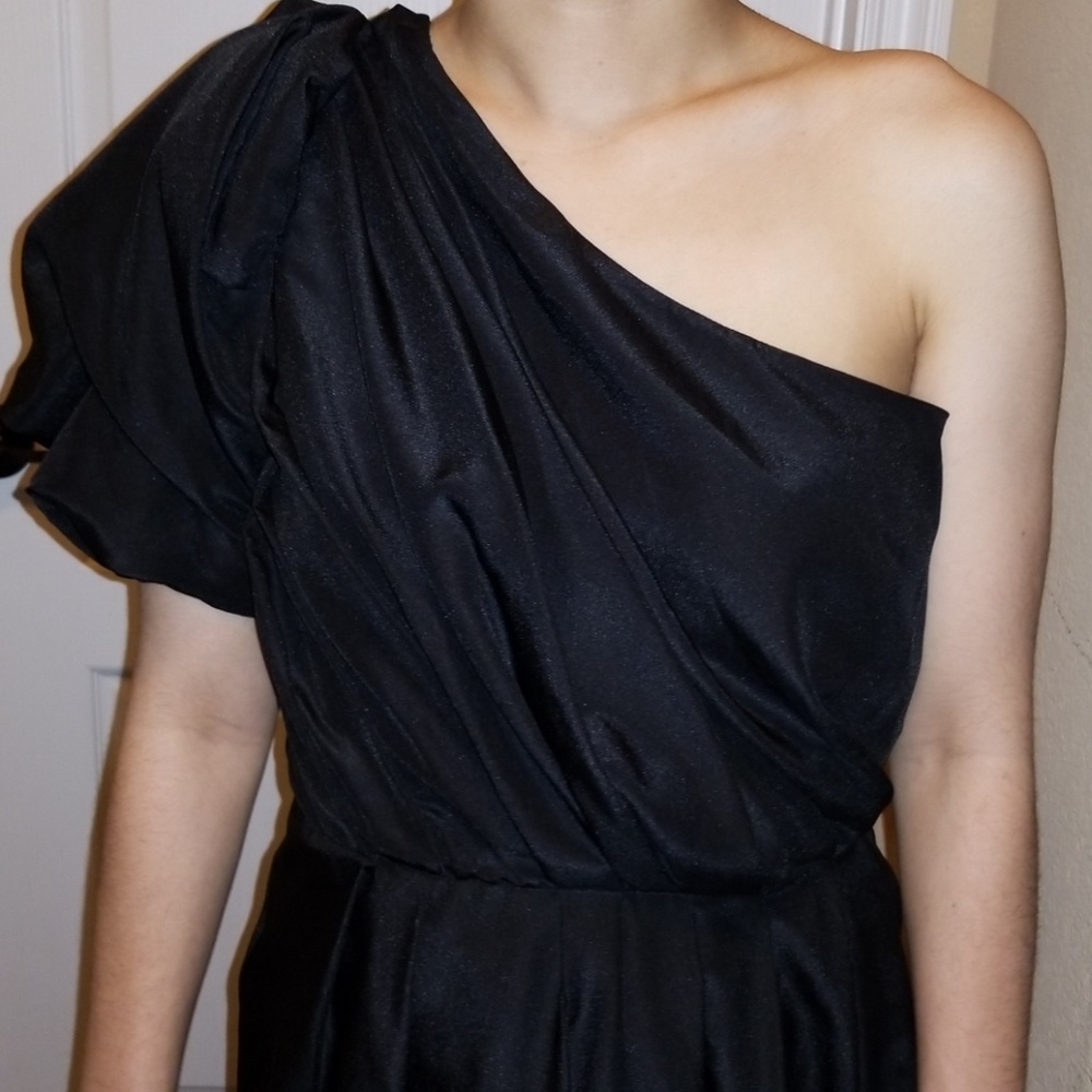 ASOS BLACK ONE SHOULDER DRESS - Picture 2 of 7